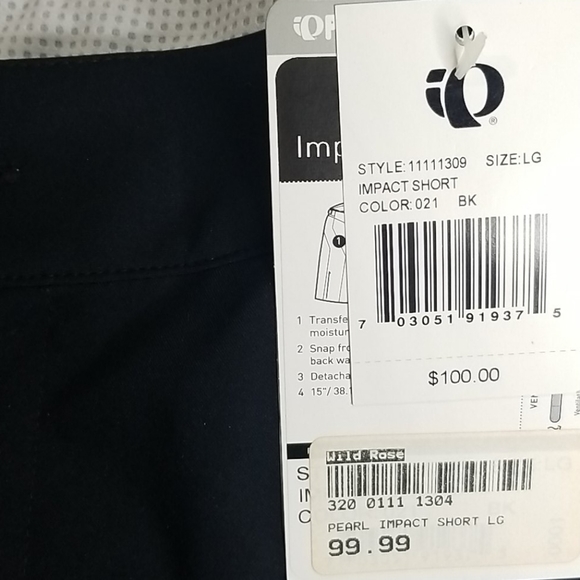 Men's iPearl iZumi sz Large Impact Shorts with padded liner - Picture 5 of 9